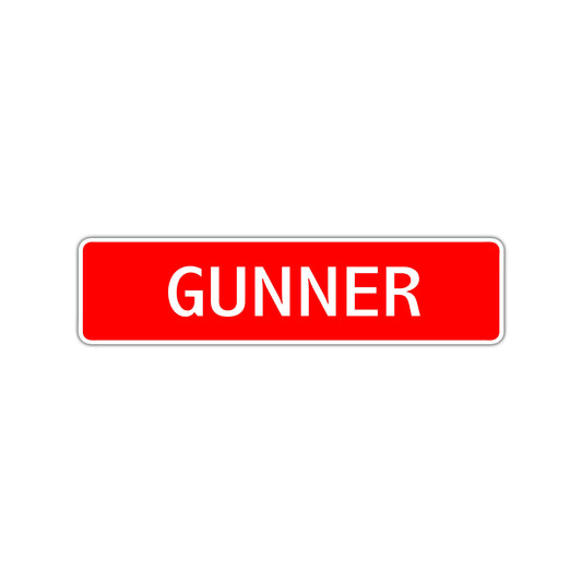 Gunner Street Sign Children Name Room Plate