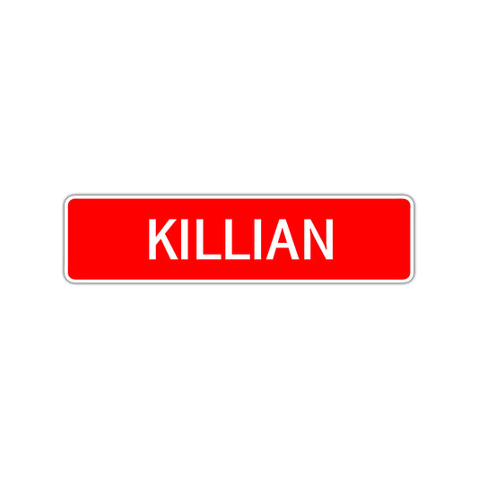 Killian Street Sign Children Name Room Plate