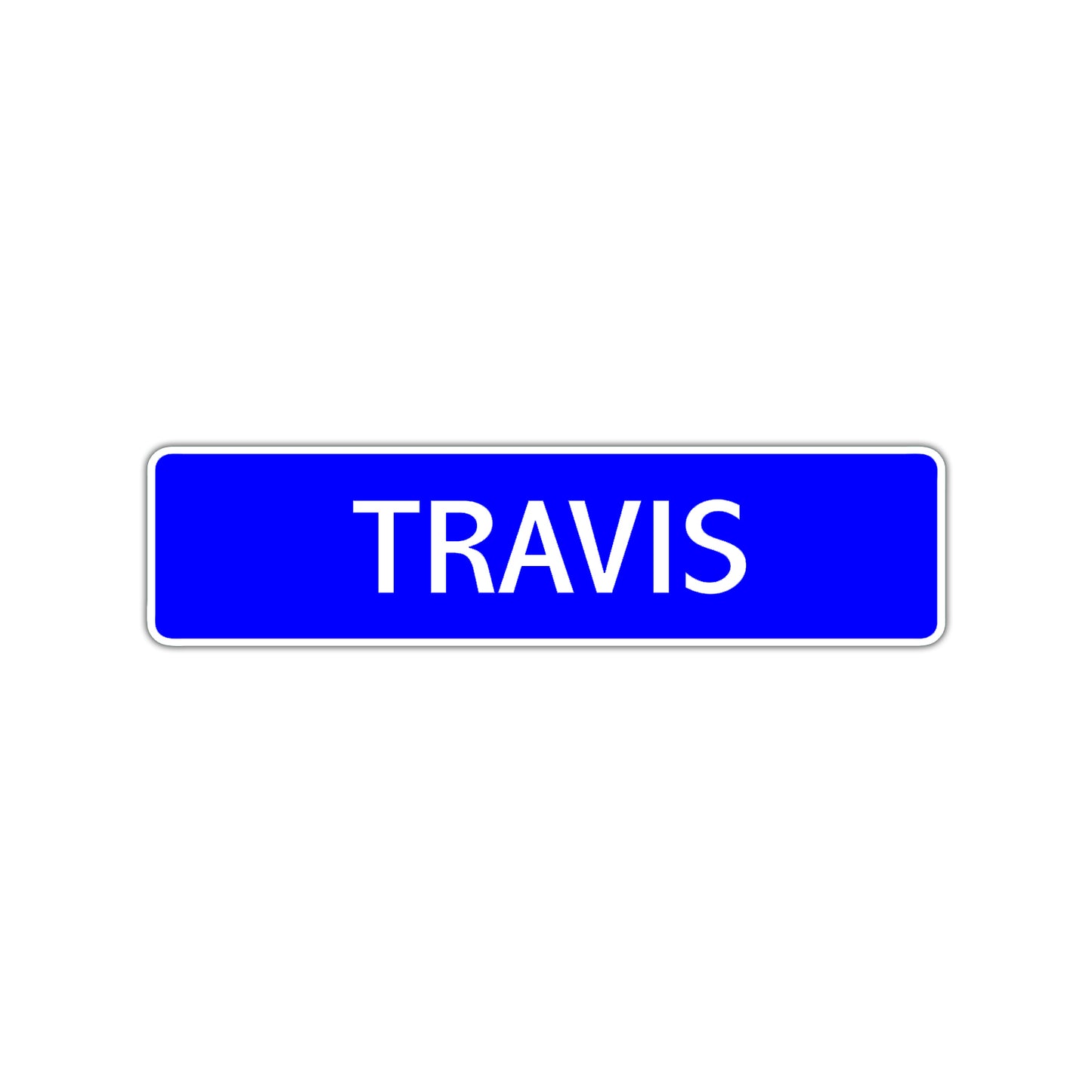 Travis Street Sign Children Name Room Plate\