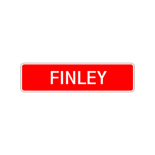 Finley Street Sign Children Name Room Plate