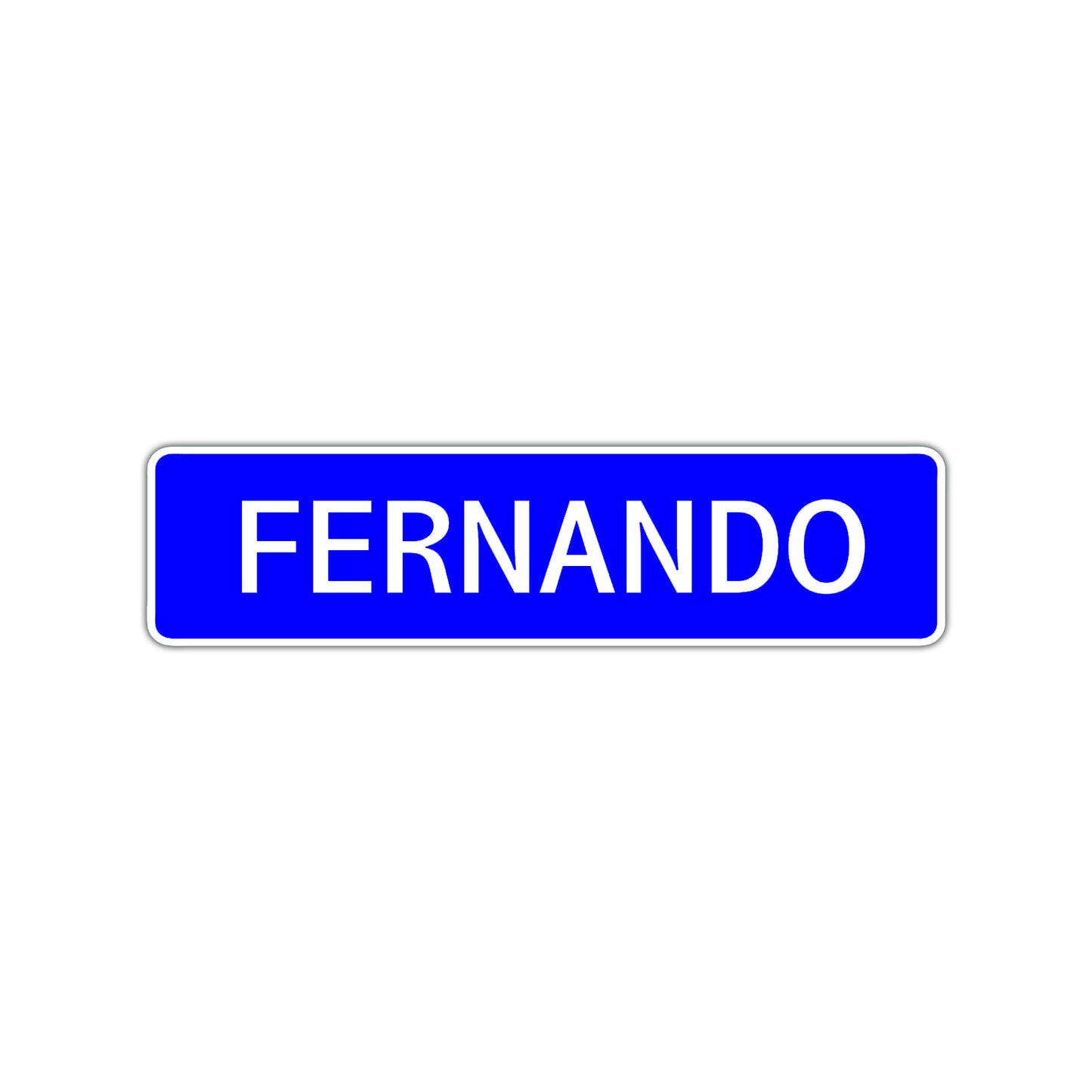 Fernando Street Sign Children Name Room Plate