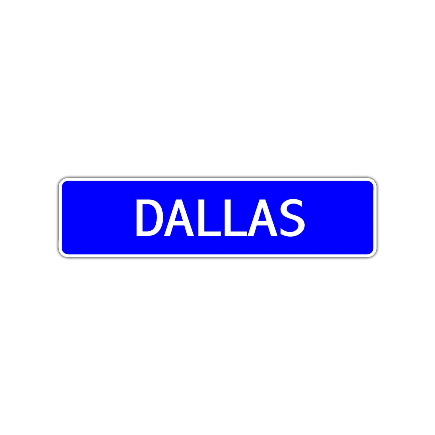 Dallas Street Sign Children Name Room Plate