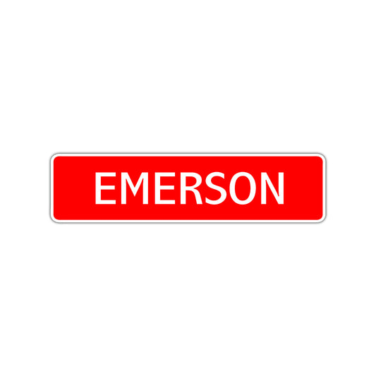 Emerson Street Sign Children Name Room Plate