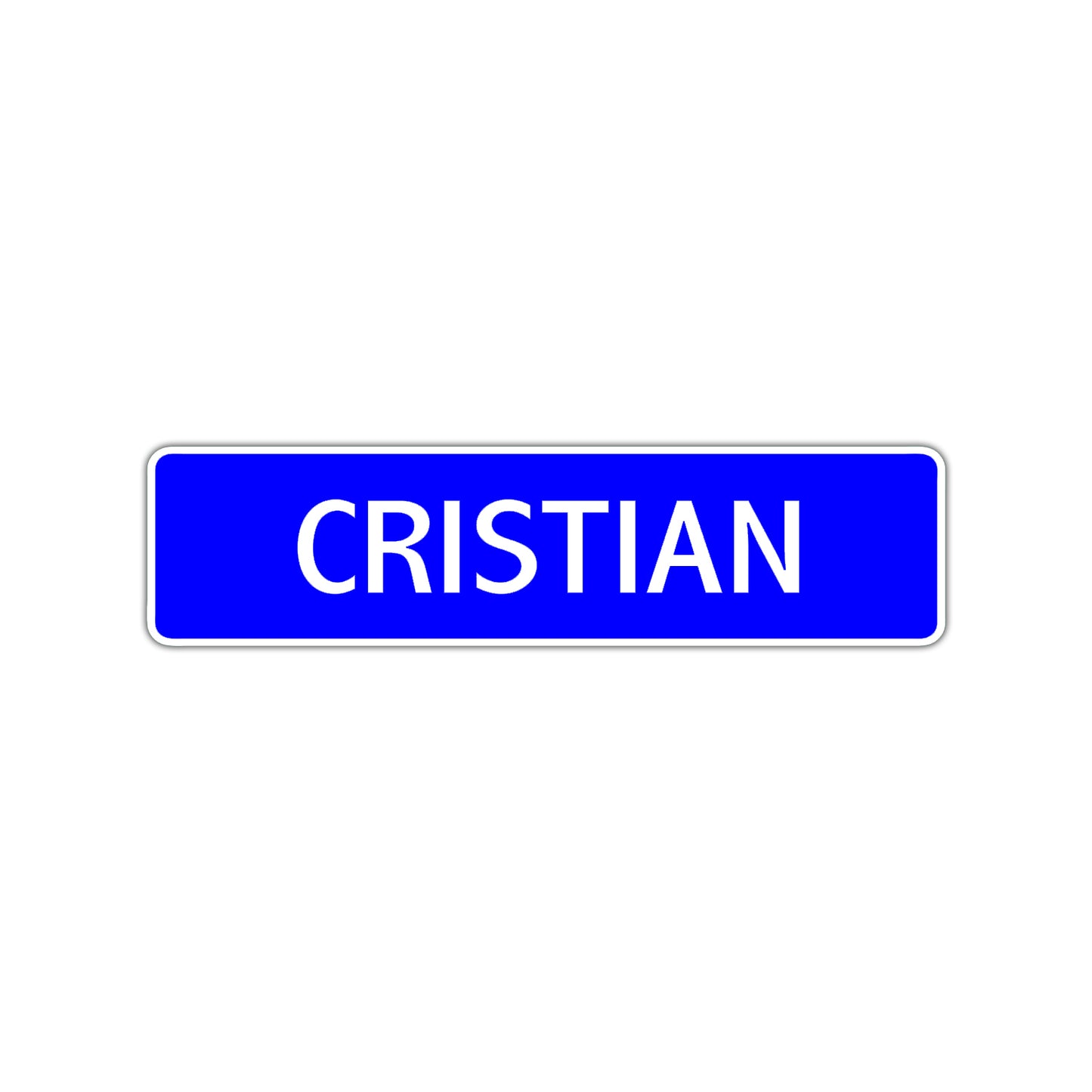 Cristian Street Sign Children Name Room Plate