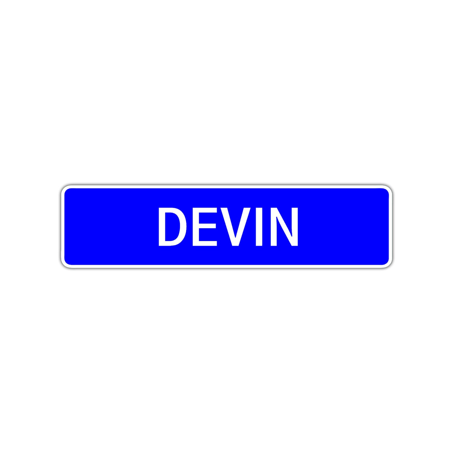Devin Street Sign Children Name Room Plate