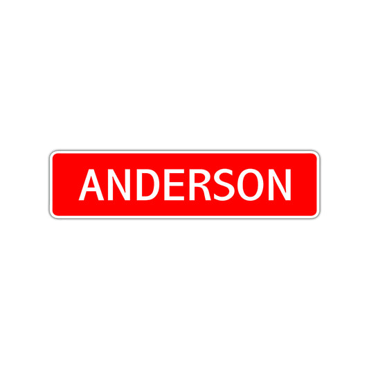 Anderson Street Sign Children Name Room Plate