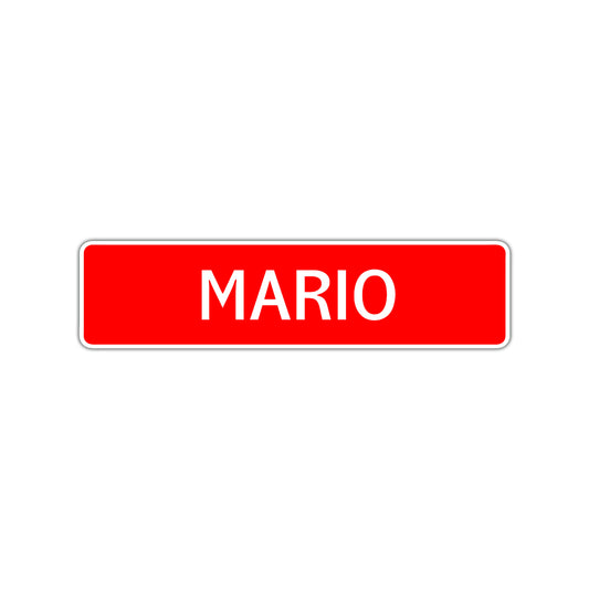 Mario Street Sign Children Name Room Plate