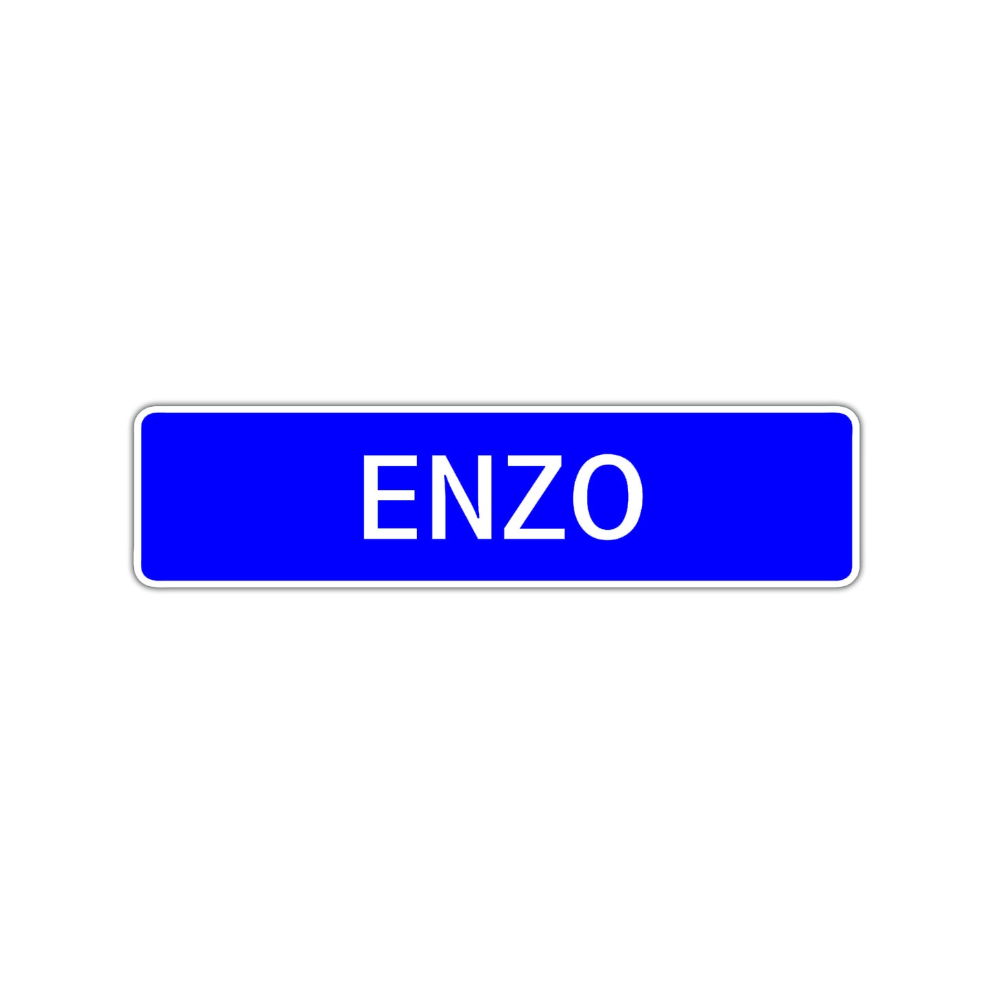 Enzo Street Sign Children Name Room Plate