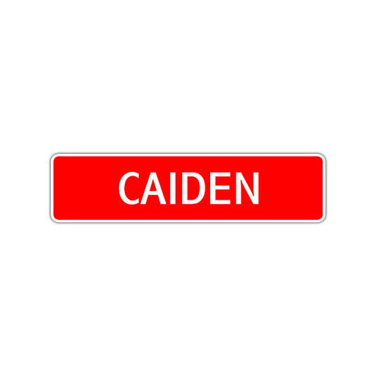 Caiden Street Sign Children Name Room Plate