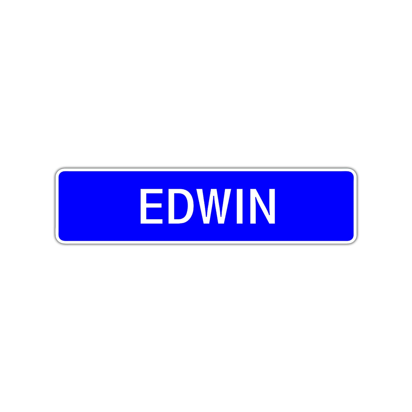 Edwin Street Sign Children Name Room Plate
