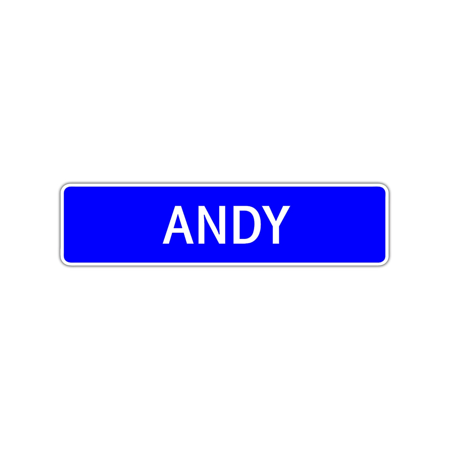 Andy Street Sign Children Name Room Plate