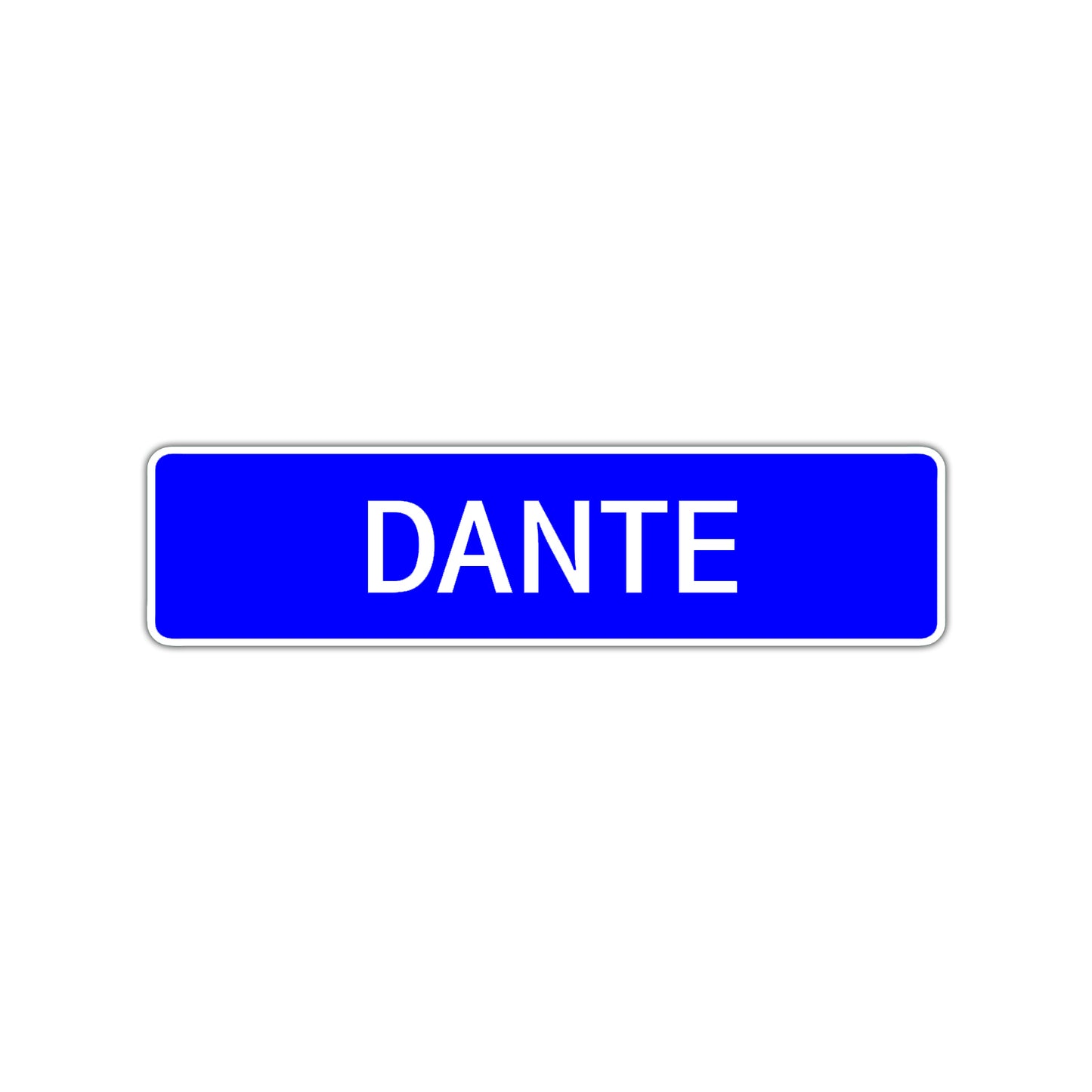 Dante Street Sign Children Name Room Plate