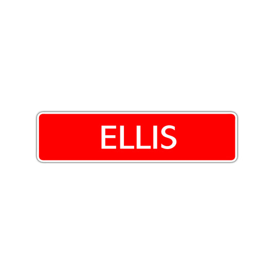 Ellis Street Sign Children Name Room Plate
