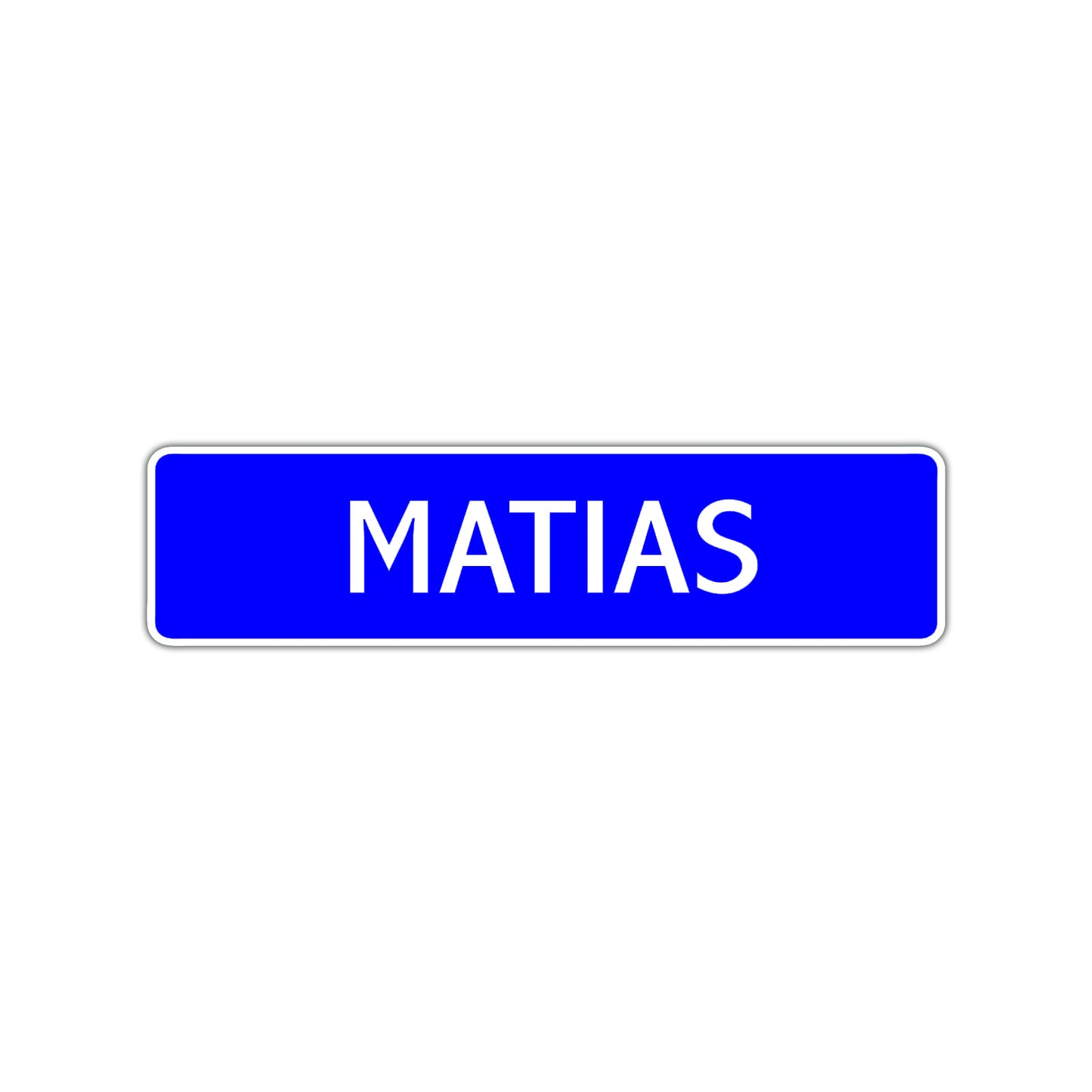 Matias Street Sign Children Name Room Plate