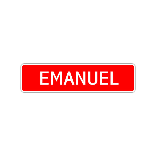 Emanuel Street Sign Children Name Room Plate