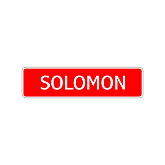 Solomon Street Sign Children Name Room Plate