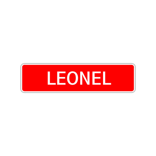 Leonel Street Sign Children Name Room Plate