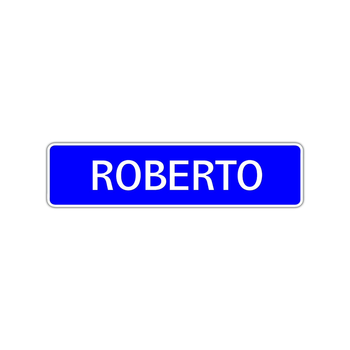 Roberto Street Sign Children Name Room Plate