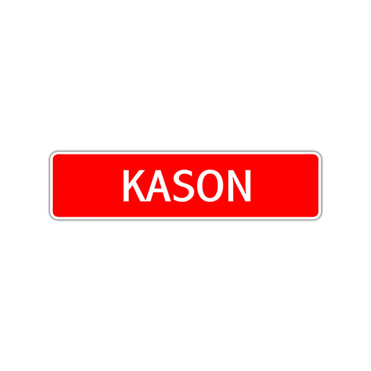 Kason Street Sign Children Name Room Plate