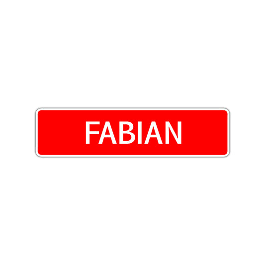 Fabian Street Sign Children Name Room Plate