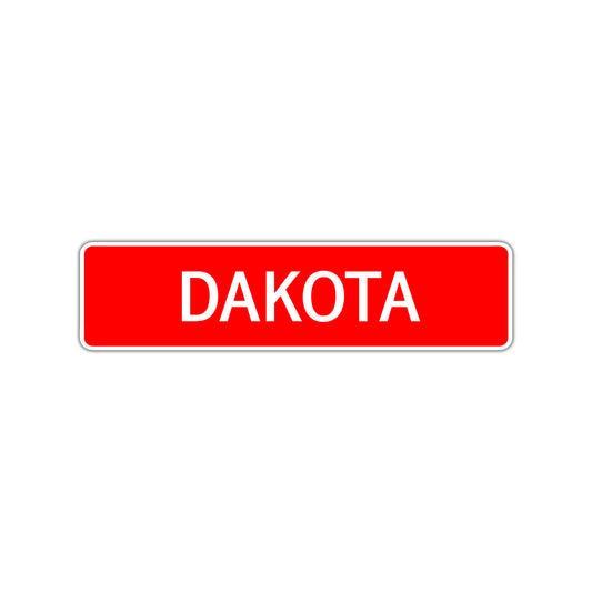 Dakota Street Sign Children Name Room Plate