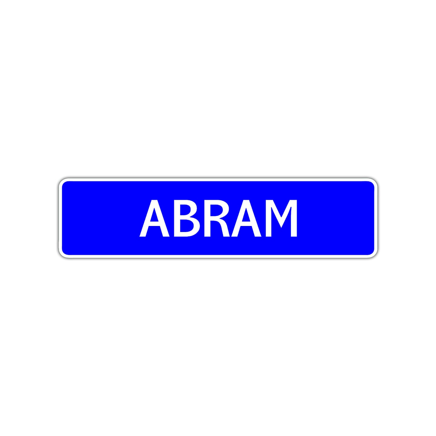 Abram Street Sign Children Name Room Plate