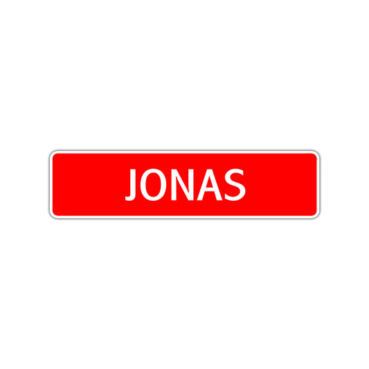 Jonas Street Sign Children Name Room Plate
