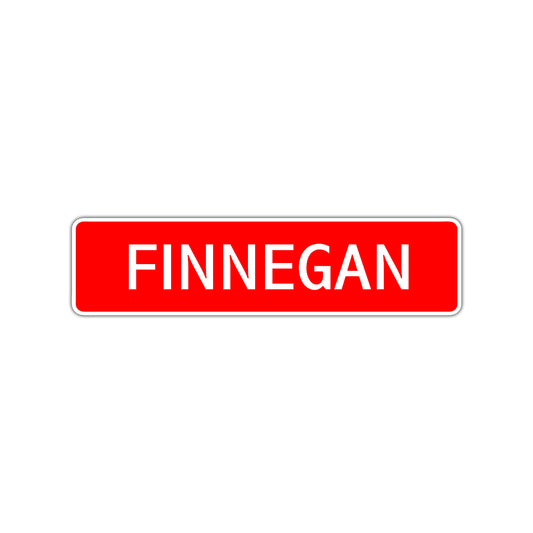 Finnegan Street Sign Children Name Room Plate
