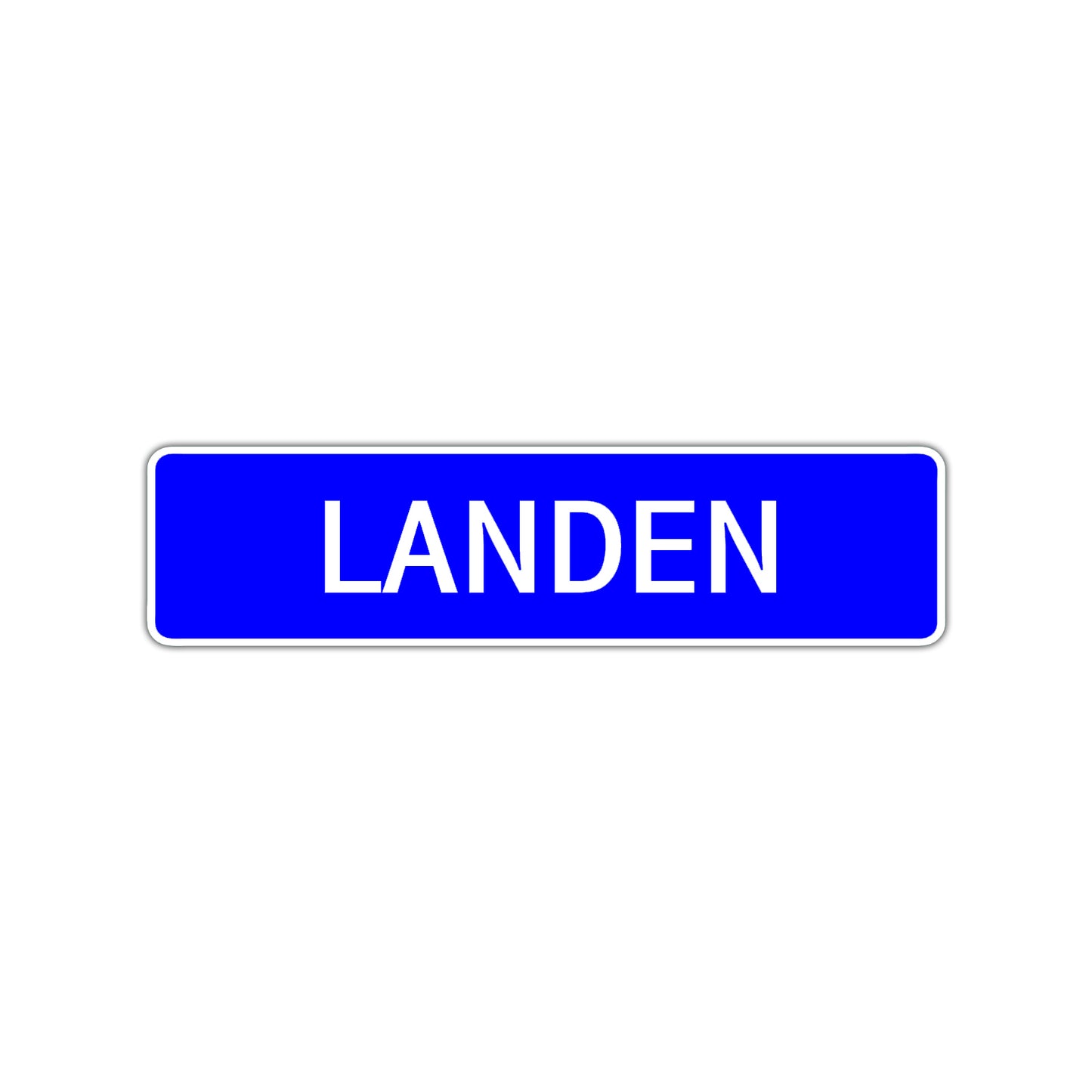 Landen Street Sign Children Name Room Plate