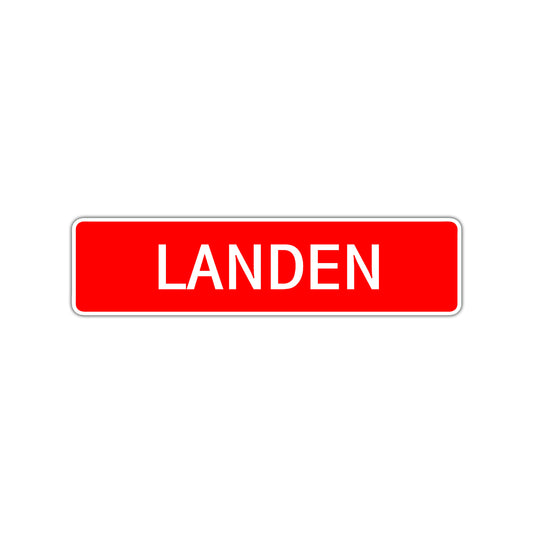 Landen Street Sign Children Name Room Plate