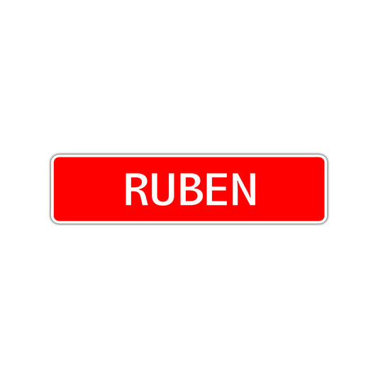Ruben Street Sign Children Name Room Plate