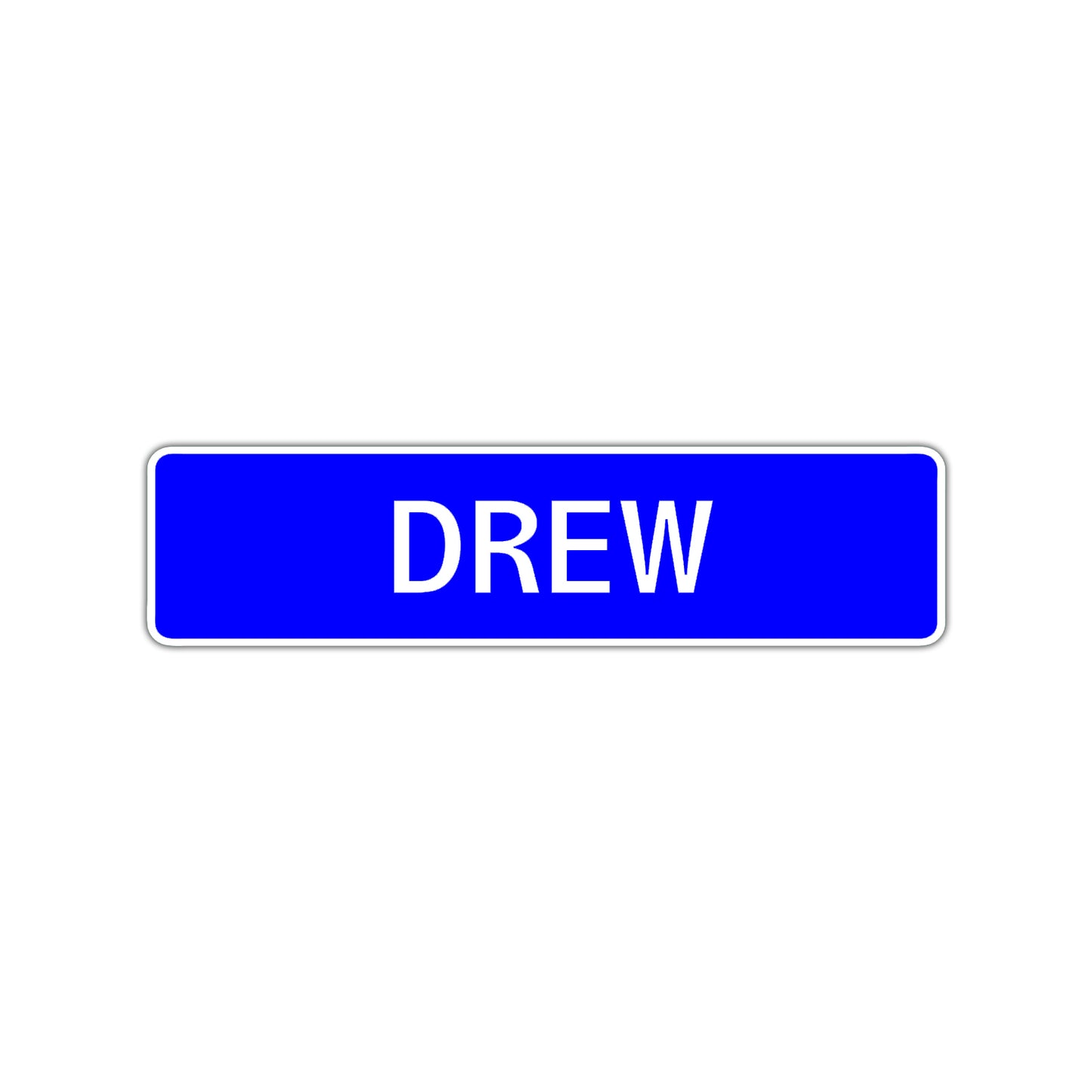 Drew Street Sign Children Name Room Plate