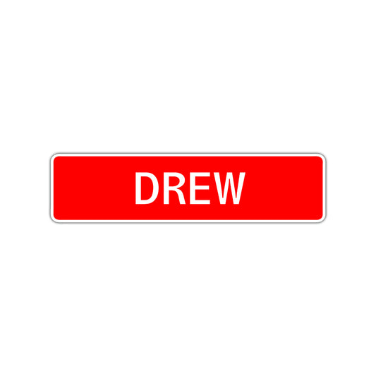 Drew Street Sign Children Name Room Plate