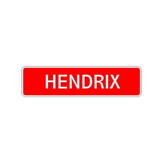 Hendrix Street Sign Children Name Room Plate