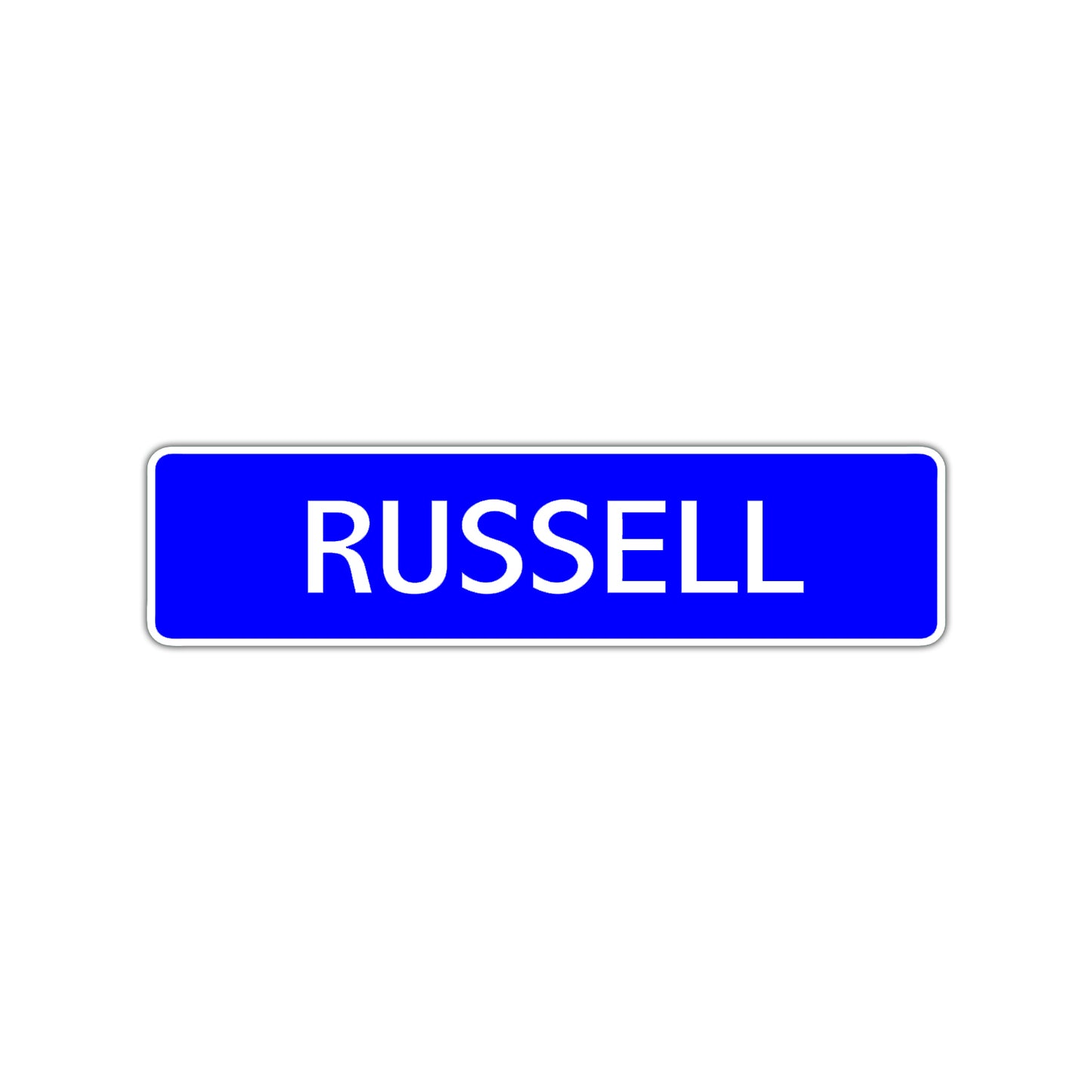 Russell Street Sign Children Name Room Plate
