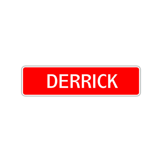 Derrick Street Sign Children Name Room Plate