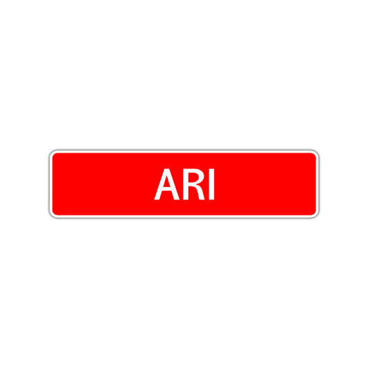 Ari Street Sign Children Name Room Plate