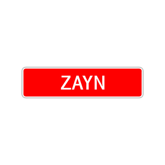 Zayn Street Sign Children Name Room Plate