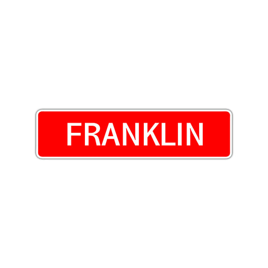 Franklin Street Sign Children Name Room Plate