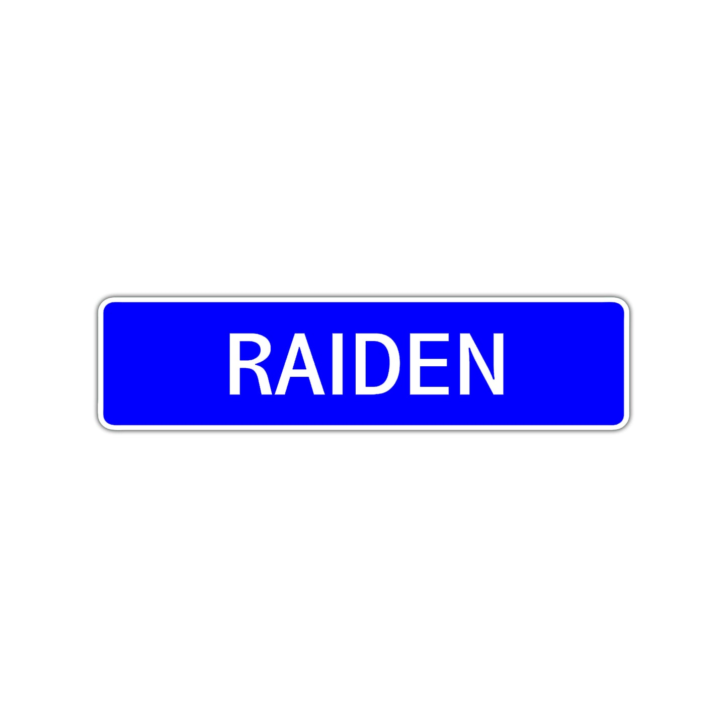Raiden Street Sign Children Name Room Plate