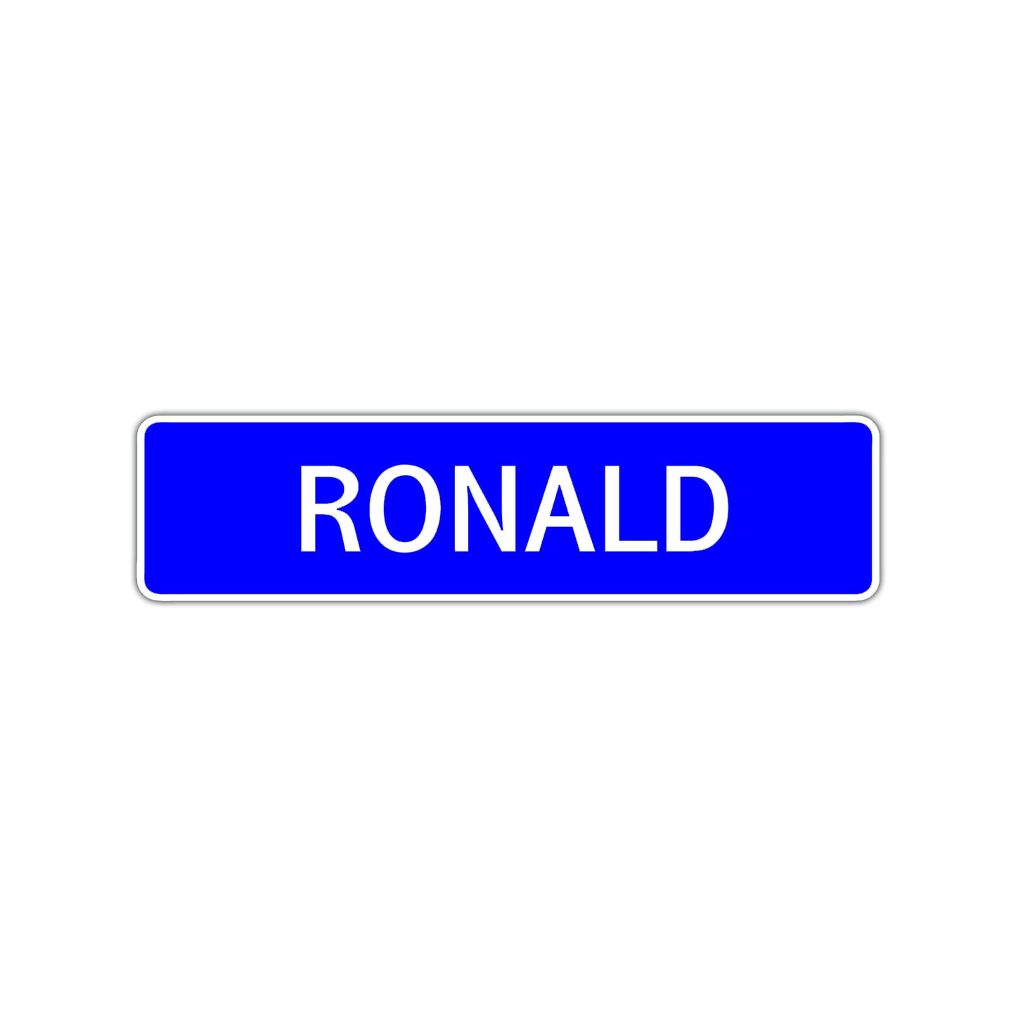 Ronald Street Sign Children Name Room Plate
