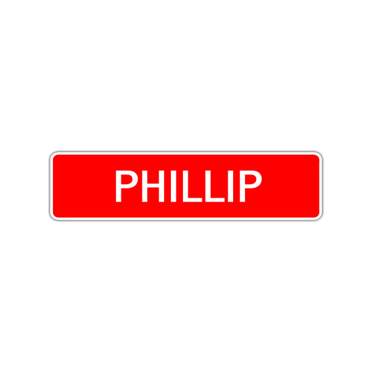 Phillip Street Sign Children Name Room Plate