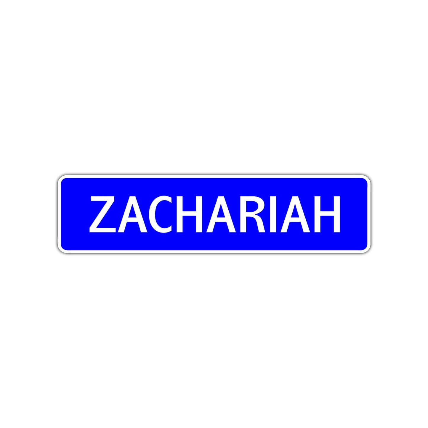 Zachariah Street Sign Children Name Room Plate