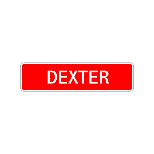 Dexter Street Sign Children Name Room Plate
