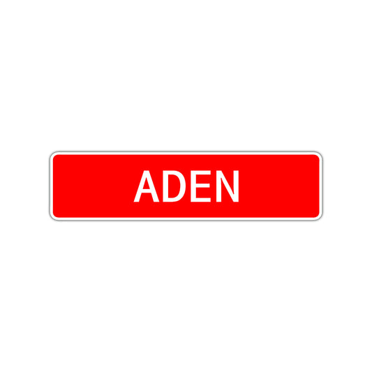Aden Street Sign Children Name Room Plate