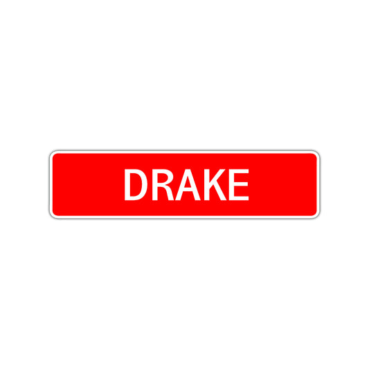 Drake Street Sign Children Name Room Plate
