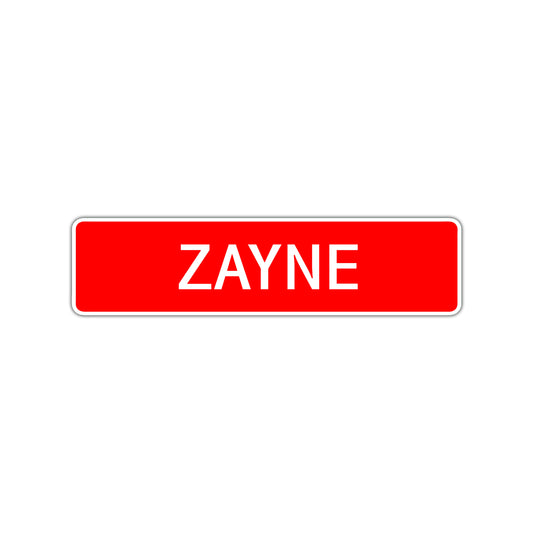 Zayne Street Sign Children Name Room Plate