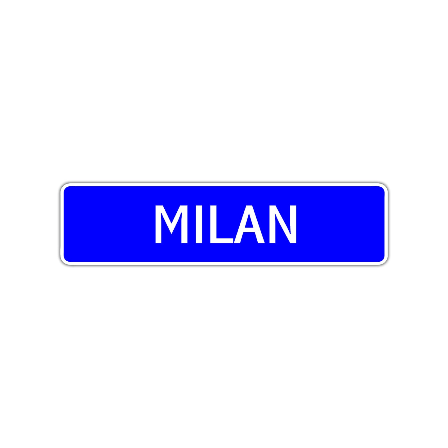 Milan Street Sign Children Name Room Plate