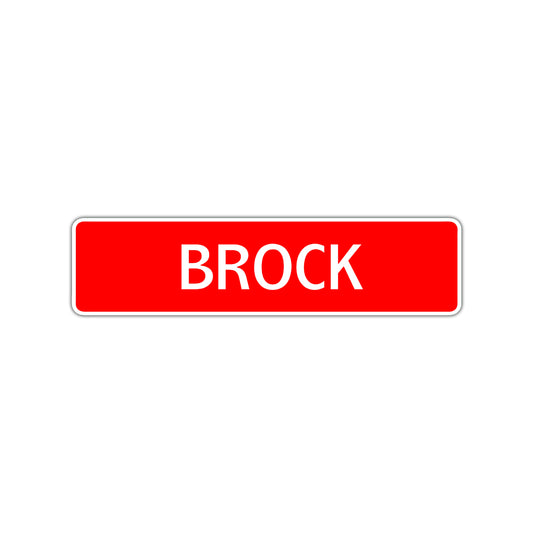 Brock Street Sign Children Name Room Plate