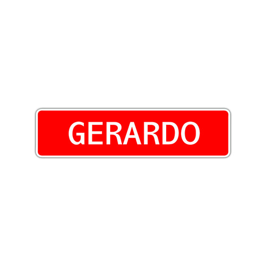 Gerardo Street Sign Children Name Room Plate